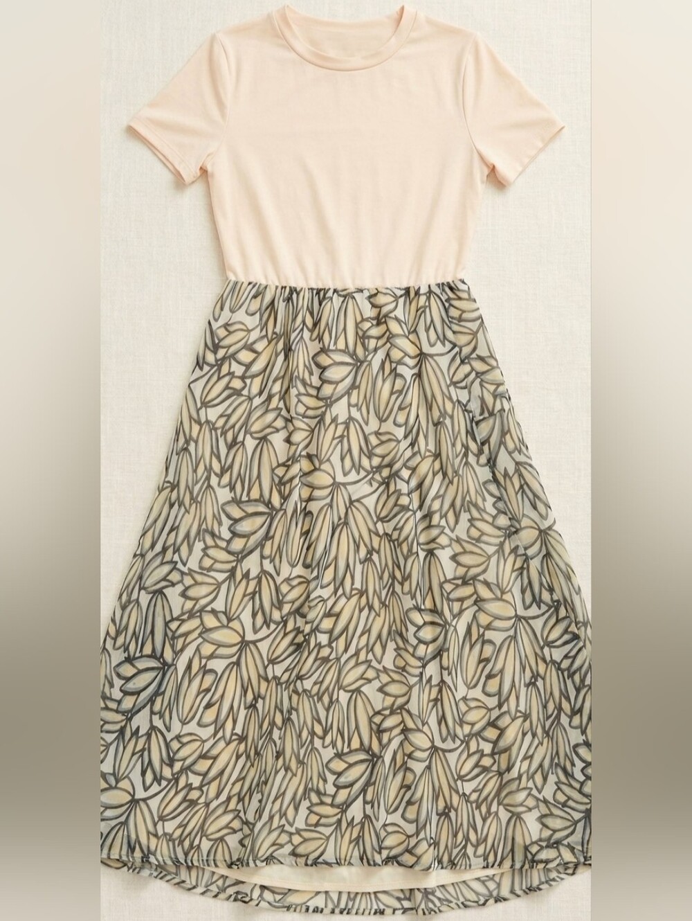 "Desert Willow" Botanical 2-Piece Set - Bodysuit & Cato Midi Skirt Small